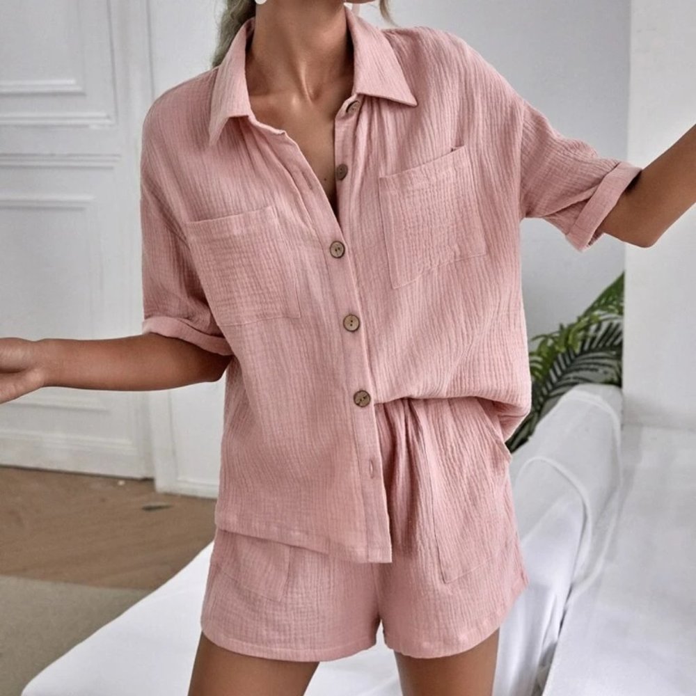 SHEIN Two Piece Set Dusty Rose Size XL
